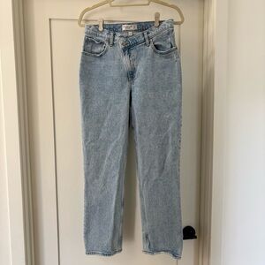 Abercrombie & Fitch 90’s Straight Ultra High Rise Light Blue Denim Jeans 29 8S